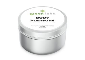 Body pleasure massage candle with CBD