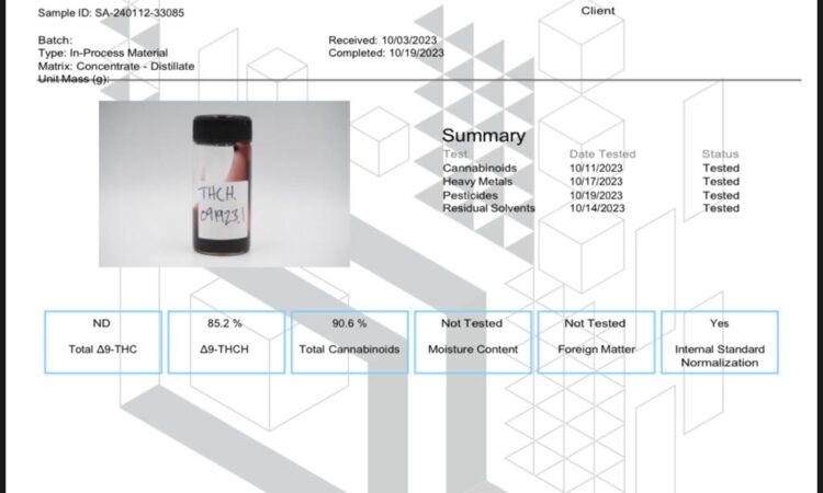 THCH Tetrahydrocannabihexol bulk